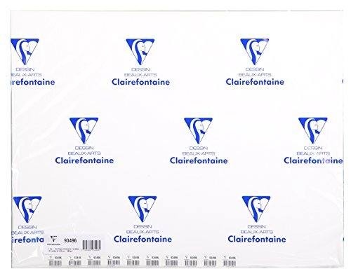 Clairefontaine 93496C acrylpapier map (met 10 vellen, 360 g, speciaal geschikt voor acrylverf en gouache, 50 x 65 cm) wit