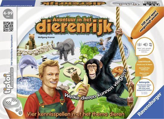 tiptoi® spel Avontuur in het Dierenrijk - Ravensburger - Leersysteem - 4+ jaar
