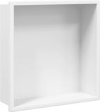 vidaXL Douchenis, mat wit, 32 x 32 x 9 cm, roestvrij staal