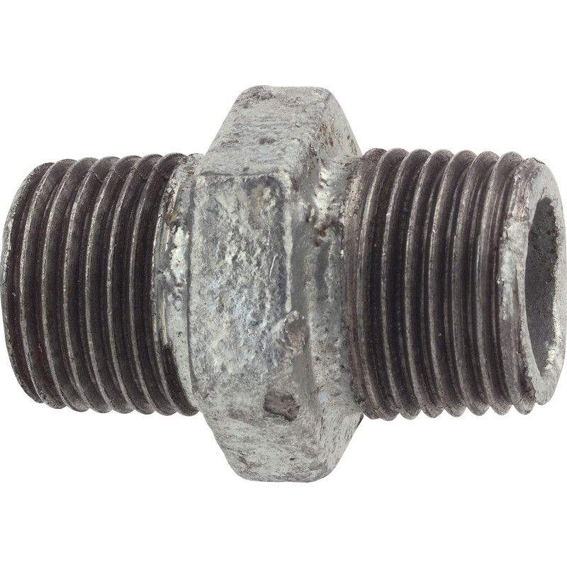 Dubbele nippel nr.280 verzinkt 1/2"