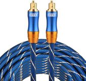 ETK Digital Toslink Optical kabel 10 meter / audio male to male / Optische kabel BLUE series - Blauw