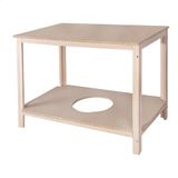 Mueblear 34001 rechthoekige tafel hout zonder nagellak 110x65x65cm Sans Vernis