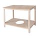 Mueblear 34001 rechthoekige tafel hout zonder nagellak 110x65x65cm Sans Vernis