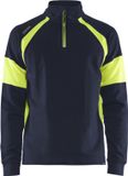 Blåkläder Sweatshirt met High Vis zones 3550-1158 - Marine/High Vis Geel - S