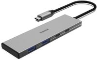 Hama 00200147 USB-hub 4 poorten USB-C 3.2 Gen 2, USB-A 3.2 Gen 2, USB-C (met Power Delivery) USB 3.2 Gen2 10 GBit/s Grijs