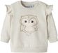 NAME IT Nbfnilda Ls Sweat Bru - Baby - Vesten - Maat 50 - Katoen - Elastaan - Lange mouw - Ronde hals - Peyote Melange - Unisex - Casual