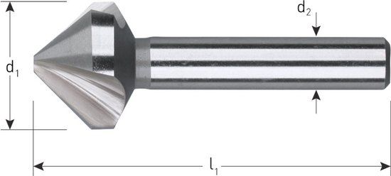 Rotec HSS Verzinkfrezen 90°, 3 snijk., DIN 335 C 15,0