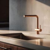 Pure.Sink Keukenkraan PVD koper met uittrekbare uitloop PS8500-62