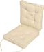 Unyqoos Coussin de siège/coussin de voiture avec dossier et sangles de fixation, taupe, env. 50 x 50 cm