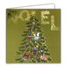 Vierkante kaart vrolijk kerstfeest betoverd goud glanzend goud met witte envelop 15 x 15 cm – verlichte dennenboom speelgoed notenkraker ballerina paard cadeau ster feest einde van het jaar – gemaakt
