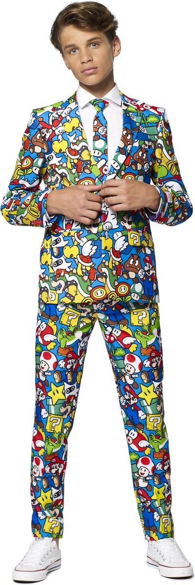 OppoSuits Super Mario™ Tiener Jongens Carnavals Pak Maat 16