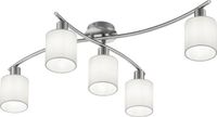 TRIO GARDA - Plafondlamp - Nikkel mat - 5x E14 - Wit/Nikkel mat