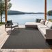 the carpet Mistra – robuust buitentapijt, modern & weerbestendig, voor balkon, terras, keuken of serre, antraciet, 80 x 200 cm