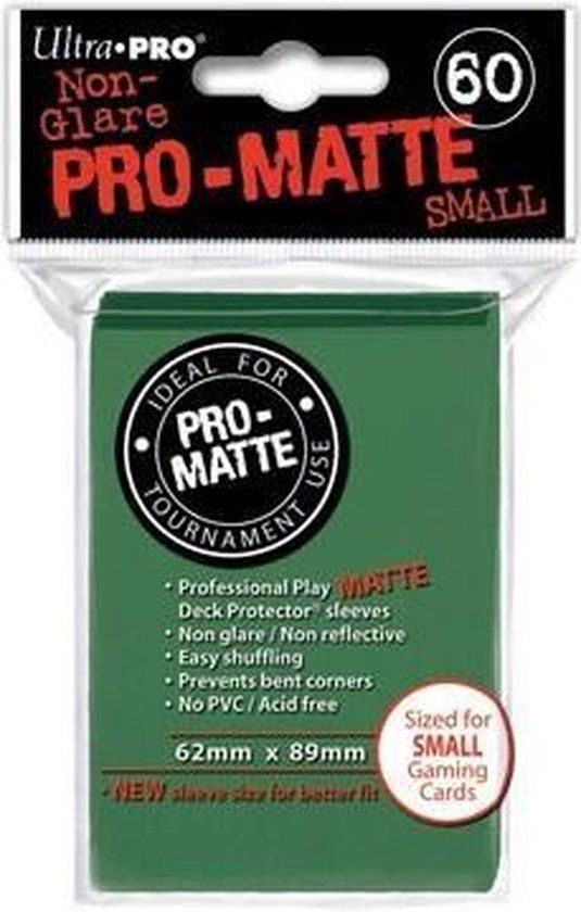Ultra Pro Sleeves Pro-Matte Green Small D10 - 60 stuks