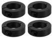 Jeu de 4 colliers de serrage fendus pour applications mécaniques, Noir