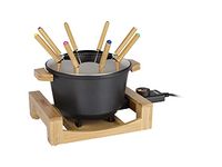 Princess 01.173025.01.001 Fondue Pure Black - 8 Person - 1.5L - Bamboo/Black