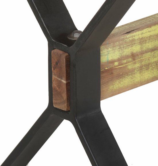 vidaXL Eettafel 140x70x76 cm massief gerecycled hout