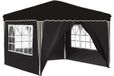 vidaXL Pop-up Feesttent 288 x 288 x 245 cm Zwart Oxford Stof