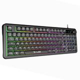 The G-Lab Keyz Caesium EX B Gaming-toetsenbord, membraan, 98% RGB, zwart