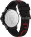 Plein Sport Chronorace Quartz Chronograaf Horloge Zwart En Rood Kast: 100% Gerecycled Roestvrij Staal| Armband: Siliconen 45 mm