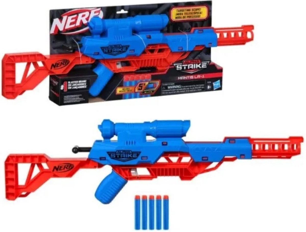 NERF Alpha Strike Mantis LR1 Blaster met telescoopvizier + 5 Elites