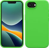 kwmobile telefoonhoesje geschikt voor Apple iPhone 17e / iPhone 16e - Hoesje met siliconen coating - Smartphone case in limoengroen
