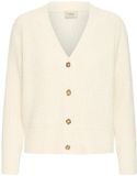 Fransa Damesvest Kamia 1 Katoen V-hals Lange Mouw Wit S
