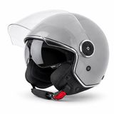VINZ Helmets Tobia Jethelm Zonnevizier - Scooterhelm & Motorhelm & Brommerhelm & Voor Heren & Dames - Grijs - XL