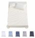 Todocama 4-delige beddengoedset, 3001, hoeslaken, 2 kussenslopen, 50 x 80 cm, voor bed 200 x 190/200 cm, beige