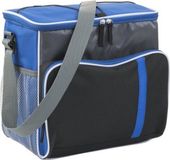 Merkloos Koeltas groot - XL 12 liter - blauw/zwart