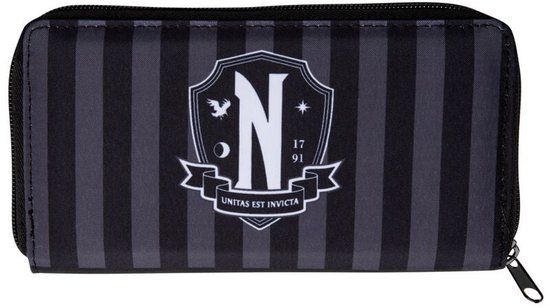 Wednesday Nevermore Academy Unisex Portemonnee - Zwart