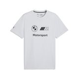 PUMA BMW M MOTORSPORT Essentials+ T-shirt voor Heren, Zilver, Maat L