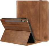 Rosso Element Book Case Hoes Geschikt voor Lenovo Tab P12 | Volledige bescherming | Elastische band | Sleep/Wake functie | Met Penhouder | Verstelbare standaard | Bruin