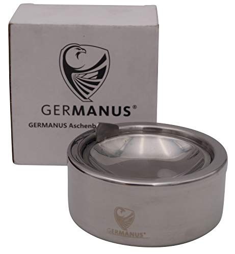GERMANUS Roestvrijstalen asbak, windas