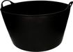 KOTARBAU® Elastische rubberen rog 55L zwart met handgrepen universele flexibele tuinmand