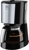 Melitta Café filtre Enjoy Top Glass, noir/acier brossé, avec AromaSelector, pour 15 tasses, avec porte-filtre amovible, modèle 1017-04