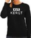 Bellatio Decorations foute kersttrui/sweater dames - Kut Kerst - zwart/wit - S