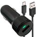 APM 570332, autolader USB-A, 2,1 A, zwart + USB-A/micro-USB-kabel, M/M, 1 m