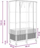 vidaXL Tuinschutting met Kasbedekking en Wielen 2 st Bruin PP
