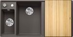 Blanco Silgranit spoelbak, 990x500 mm, met afvoerbediening en toebehoren, InFino, grijs
