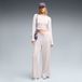 PUMA Essentials Relaxed Wide Leg Pants Women L Misty Pink Heather