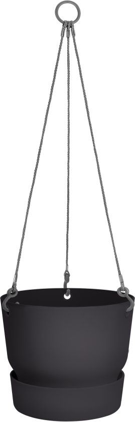 elho greenville hangschaal 24cm living black - 23.9 x 23.9 x 20.3 cm