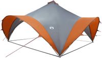 vidaXL Partytent Grijs en Oranje 500 x 500 x 350 cm Polyester en Staal