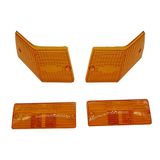 one by Camamoto Richtingaanwijzers voor en achter oranje lensset compatibel met Piaggio Vespa px 125-150-200cc Arcobaleno