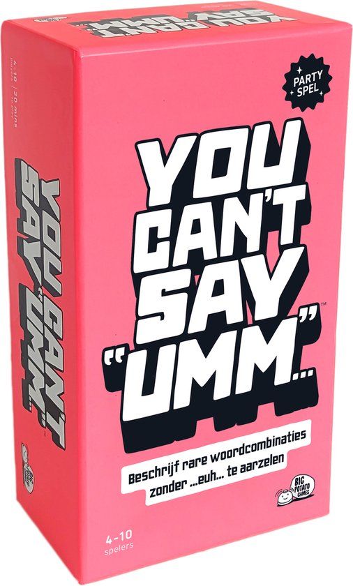 You Can't Say Umm - Nederlandstalig Kaartspel - Partyspel - Big Patato Games