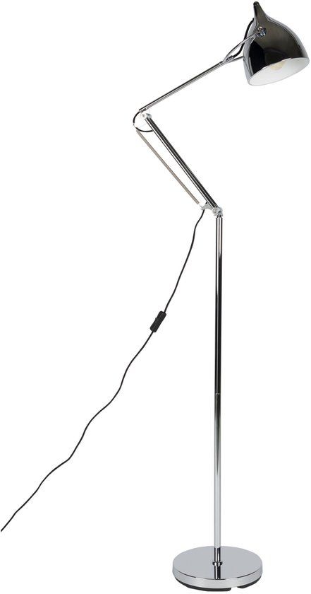 Zuiver Reader Leeslamp/ Vloerlamp Chrome - Zilver