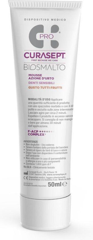 Curasept Biosmalto Mousse Sensitive 50 ml