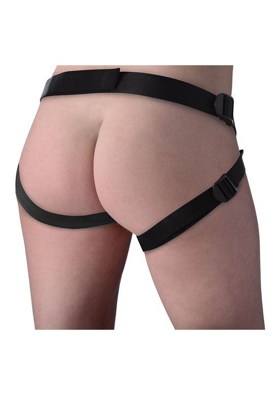 Seducer Siliconen Dildo Met Harnas - Beige - 18 cm