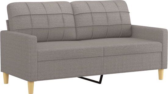 vidaXL Tweezitsbank 140 cm stof taupe