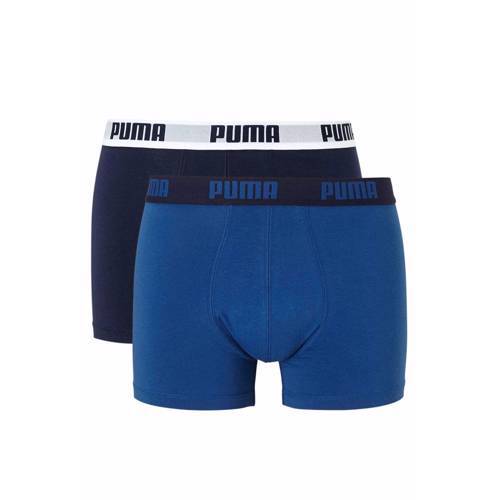 PUMA Bodywear boxershort set van 2 heren Blauw/wit